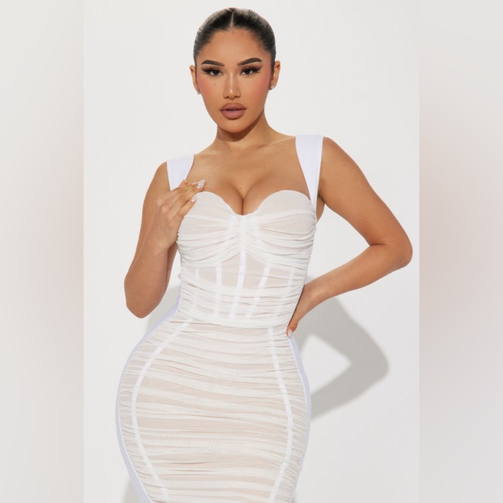 FASHION NOVA | Ruched Bandage Midi Dress